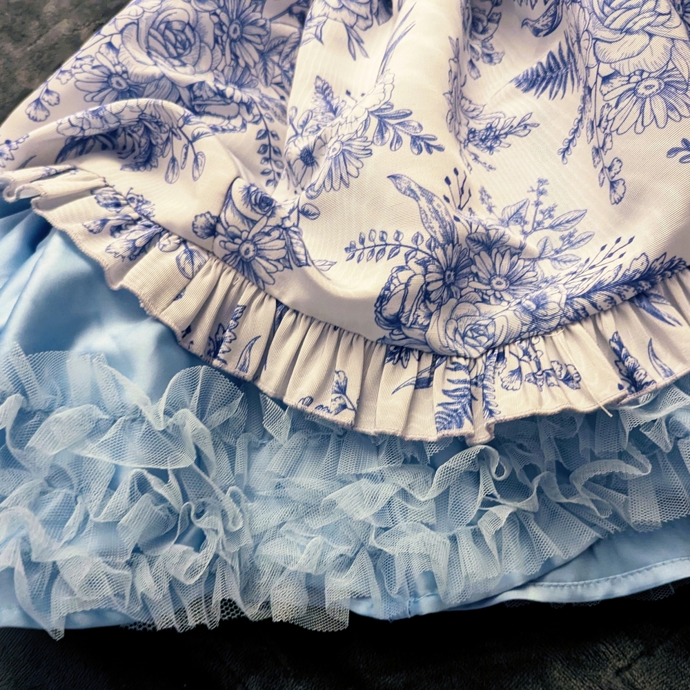 NWT Dolls Kill Poetic Justice Blue Floral Mini Skirt By sSugar Thrillz. - Picture 11 of 16